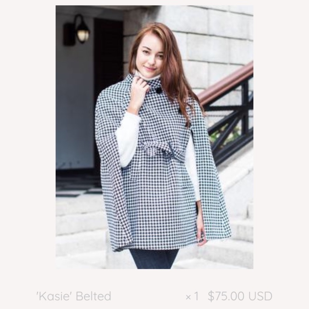Cape style coat